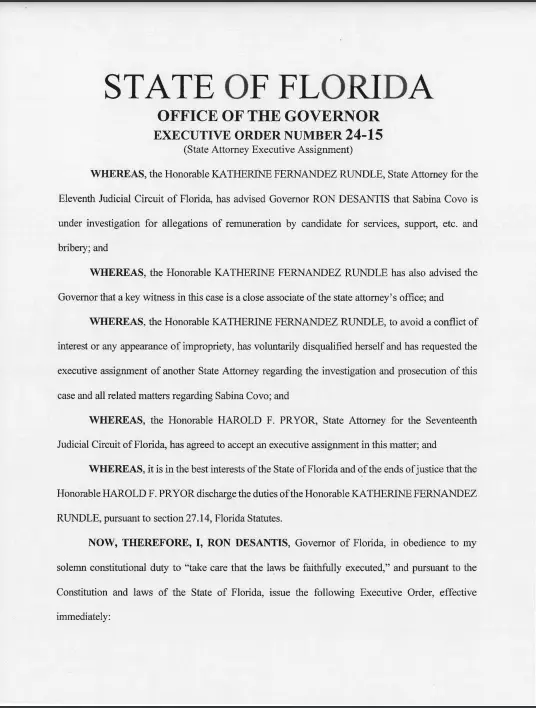 Sabina Covo Corruption Cocktail Coincidences City Commissioner Under Investigation Turned Over To Governor Ron Desantis Office Screenshot 2024 02 10 at 2. 31. 17 pm florida news sabina covo,miami commissioner