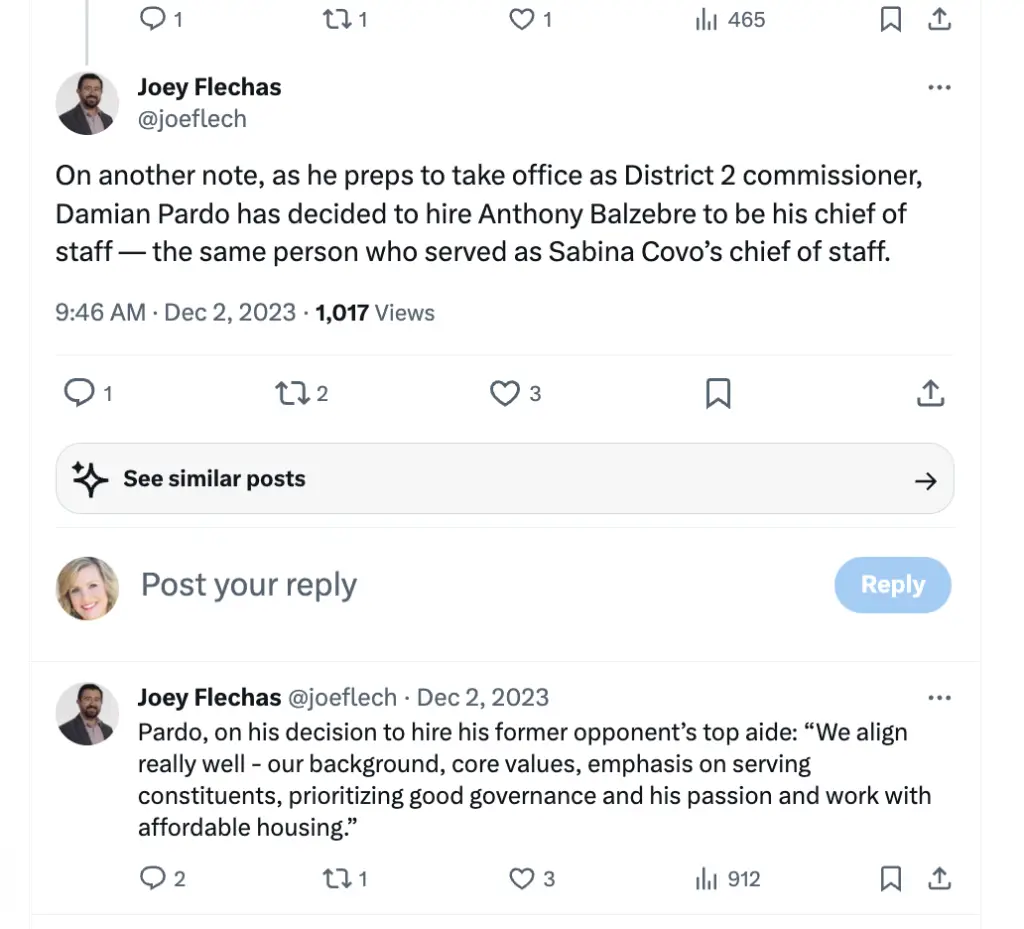 Sabina Covo Corruption Cocktail Coincidences City Commissioner Under Investigation Turned Over To Governor Ron Desantis Office Screenshot 2024 02 10 at 5. 56. 04 pm florida news sabina covo,miami commissioner